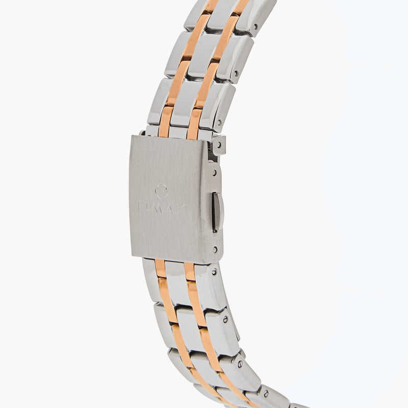 OMAX ساعة أومكس النسائية التناظرية باللونين الذهبي والفضي - Image 5